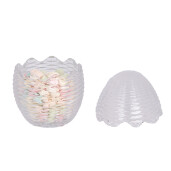 Ou decorativ Paste sticla transparenta Ø 8x12 cm