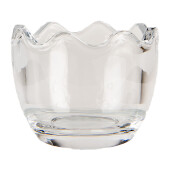 Ou decorativ Paste sticla transparenta 6x6x12 cm