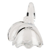 Ou decorativ Paste sticla transparenta 6x6x12 cm