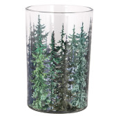 Suport lumanare sticla Forest 12x18 cm