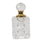 Sticla decorativa aurie transparenta 3x3x7 cm