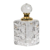 Sticla decorativa aurie transparenta 3x3x7 cm