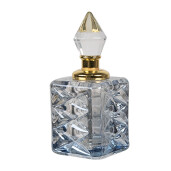 Sticla decorativa aurie transparenta 3x3x8 cm