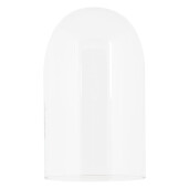 Platou decorativ sticla lemn natur Ø 17x40 cm