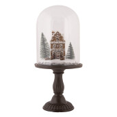 Decoratiune Craciun polirasina multicolora sticla cu led Ø 17x36 cm
