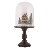 Decoratiune Craciun polirasina multicolora sticla cu led Ø 17x36 cm