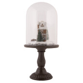 Decoratiune Craciun polirasina multicolora sticla cu led Ø 17x36 cm