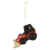 Set 6 ornamente brad Craciun Tractor sticla multicolora 12x4x8 cm
