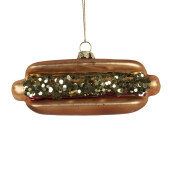 Set 6 ornamente brad Craciun sticla multicolora 13x4x6 cm