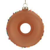 Set 6 ornamente brad Craciun sticla multicolora Ø 10x4 cm