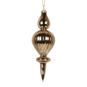 Set 6 ornamente brad Craciun sticla aurie  Ø 5x15 cm