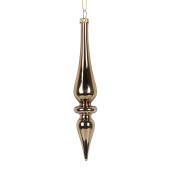Set 6 ornamente brad Craciun sticla aurie Ø 3x18 cm