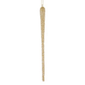 Set 6 ornamente brad Craciun Turture Gheata sticla aurie Ø 2x25 cm