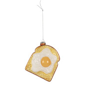 Set 6 ornamente brad Craciun sticla multicolora 9x4x11 cm