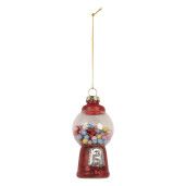 Set 6 ornamente brad Craciun sticla multicolora X-mas Ø 5x9 cm