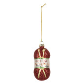 Set 6 ornamente brad Craciun sticla multicolora X-mas Ø 5x10 cm