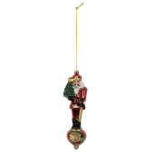 Set 6 ornamente brad Craciun Spargatorul de Nuci sticla multicolora 6x5x20 cm