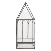 Mini sera metal gri 15x15x38 cm