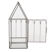 Mini sera metal gri 15x15x38 cm
