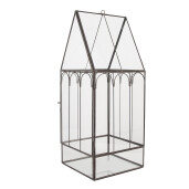 Mini sera metal gri 15x15x38 cm