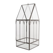 Mini sera metal gri 15x15x38 cm