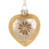 Set 6 ornamente brad Craciun sticla aurie 5x3x7 cm