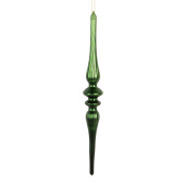 Ornament brad Craciun sticla verde  Ø 4x29 cm