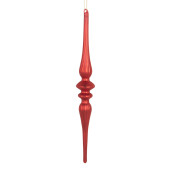 Ornament brad Craciun sticla rosie Ø 4x29 cm