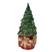 Brad Craciun sticla multicolora cu led 13x13x30 cm
