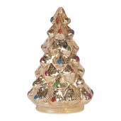 Brad Craciun sticla multicolora cu led Ø 12x18 cm