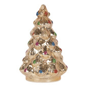 Brad Craciun sticla multicolora cu led Ø 12x18 cm