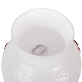 Vaza flori sticla alba rosie Ø 13x16 cm