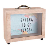 Pusculita mdf sticla Travel 18x7x17 cm