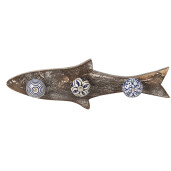 Cuier perete lemn metal Peste 33x5x10 cm
