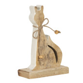 Figurina Pisica lemn maro 11x3x16 cm