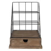 Raft lemn fier maro 26x32x36 cm