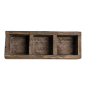 Set 2 cutii depozitare lemn maro 33x12x7 cm