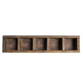 Set 2 cutii depozitare lemn maro 54x12x7 cm