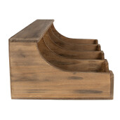 Cutie depozitare tacamuri lemn maro 40x28x17 cm