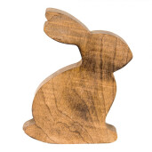 Figurina Iepuras Paste lemn maro 17x4x20 cm