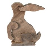 Figurina Iepuras lemn maro 28x11x33 cm