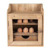 Cutie depozitare oua lemn natur 30x14x36 cm
