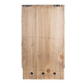 Raft perete lemn maro fier negru 28x10x50 cm