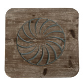 Suport ghiveci flori lemn maro albastru 40x40x46 cm