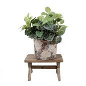 Suport ghiveci flori lemn maro 24x13x14 cm