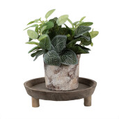 Suport ghiveci flori lemn maro 30x8 cm