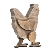 Figurina Gaina lemn maro 23x12x28 cm