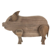 Figurina Porcusor lemn maro 42x9x28 cm