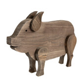 Figurina Porcusor lemn maro 42x9x28 cm