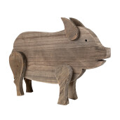 Figurina Porcusor lemn maro 42x9x28 cm